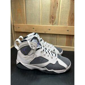 Air Jordan 7 Retro FSneakers Boys Size 6.5Y Gray & White Leather Basketball Shoe